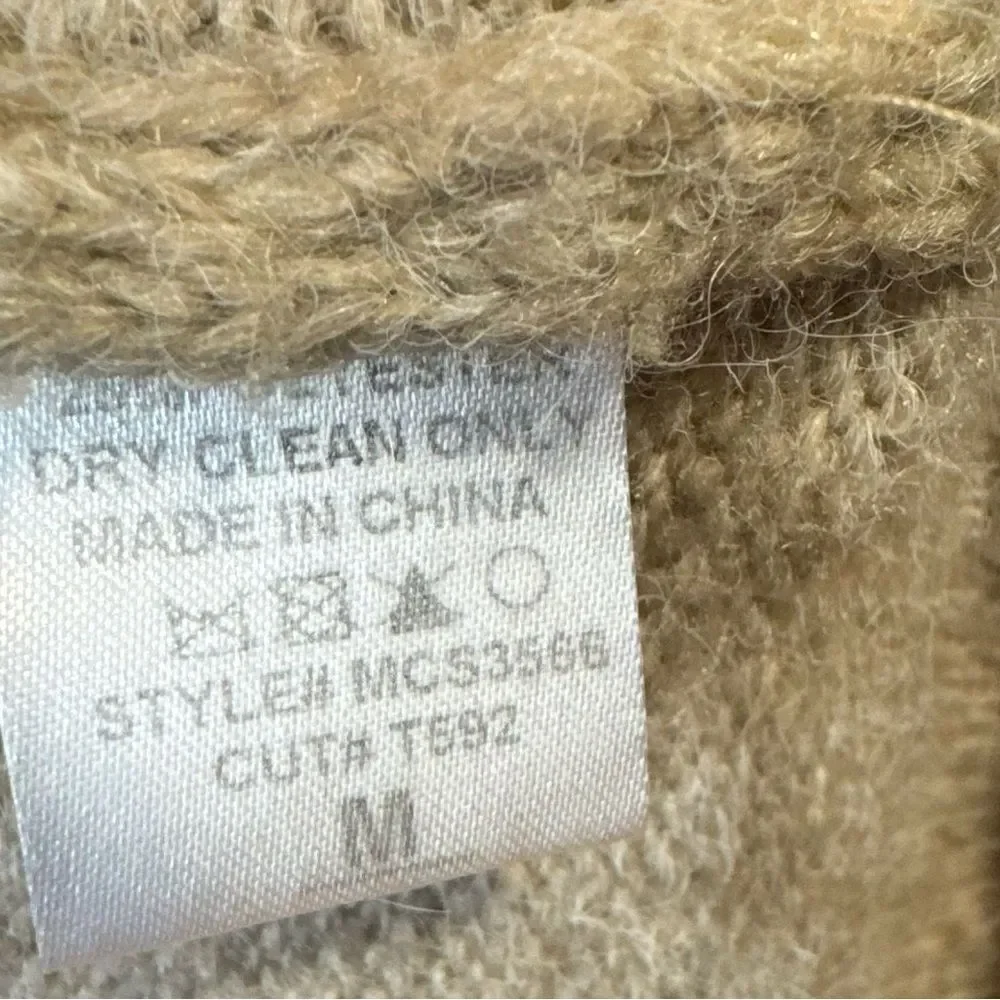 La Miel Ella Cozy Tan High Neck Sweater